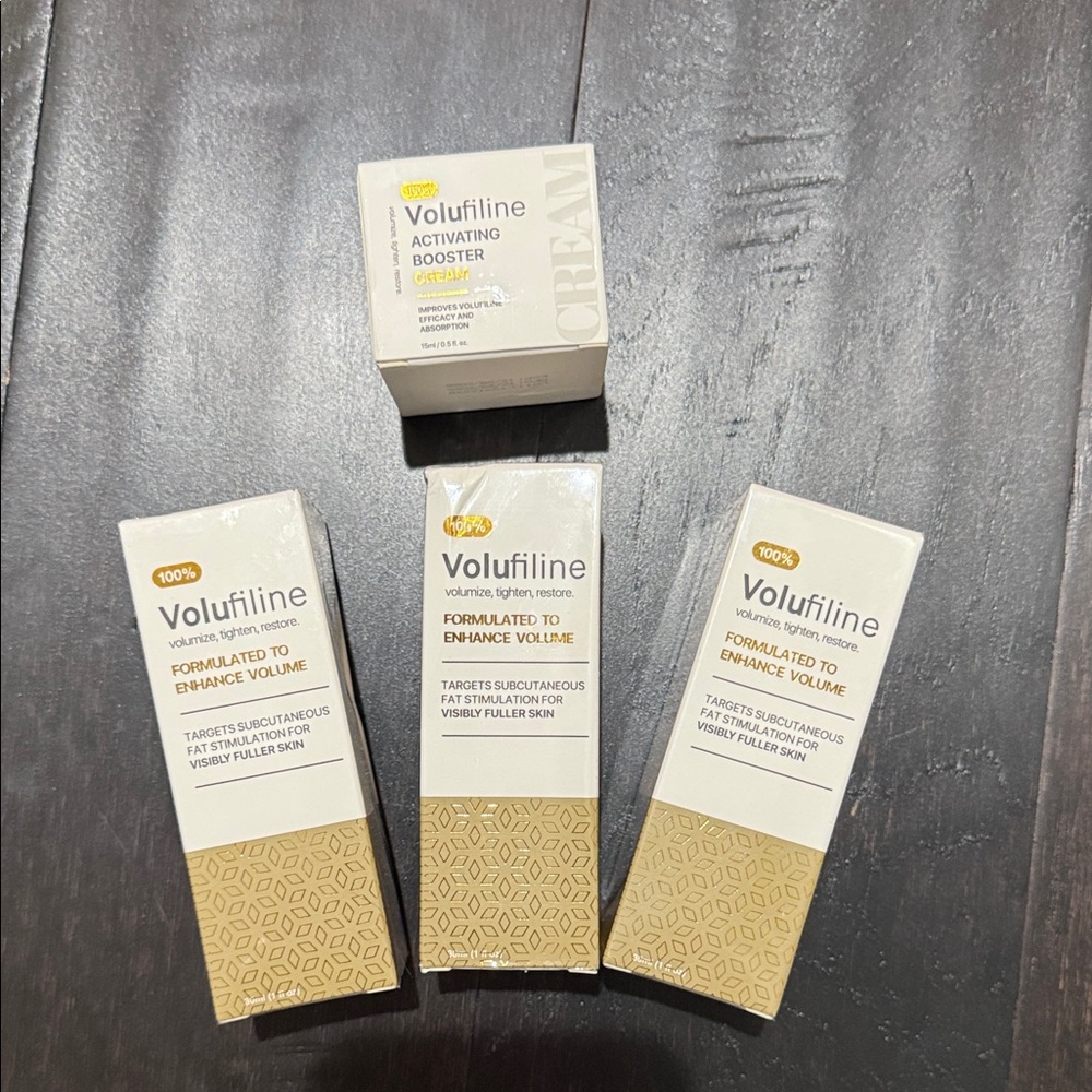 Volufiline serum 3 1oz bottles and a activating booster .05 oz new exp 12/28